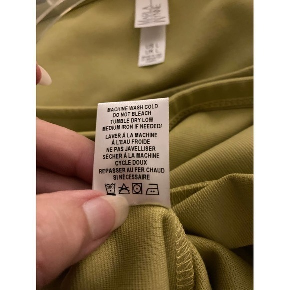 Marla Wynn Dress Size L Knit Chartreuse Made USA - Picture 7 of 7